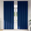 vidaXL Blackout Curtains with Rings 2 pcs Dark Blue 245 x 140 cm