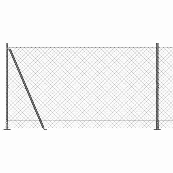 vidaXL Fence Post Grey 10 x 1.2 m (40 x 40 mm mesh) Steel and PVC