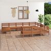 vidaXL 11 Piece Garden Lounge Set Honey Brown Solid Wood Pine