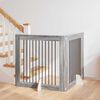 vidaXL Dog Playpen 2 pcs Grey Sonoma 100 x 100 cm Galvanised Steel