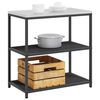 vidaXL Kitchen Storage with Shelf Black 90 x 50 x 92 cm Steel