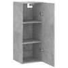 vidaXL Wall Mounted Cabinet Concrete Grey 34.5x34x90 cm