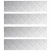 vidaXL Stair Tread Rectangular 4 pcs Silver 80 x 20 cm Aluminium