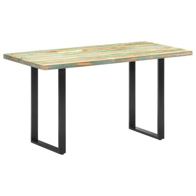 vidaXL Dining Table 140x70x76 cm Solid Reclaimed Wood