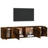 vidaXL 3 Piece TV Cabinet Set Smoked Oak Engineered Wood