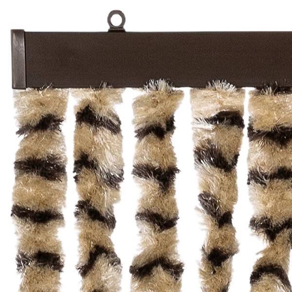 vidaXL Fly Curtain Beige and Brown 90x200 cm Chenille