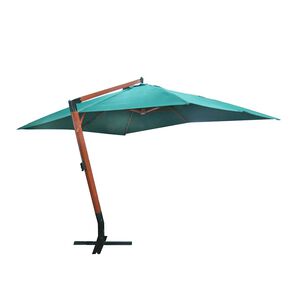 vidaXL Floating Garden Parasol | Green | Polyester | Large | Height-Adjustable