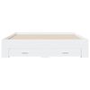 vidaXL Bed Frame with Drawers without Mattress White 150x200 cm King Size