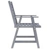 vidaXL 5 Piece Garden Dining Set Grey Solid Acacia Wood