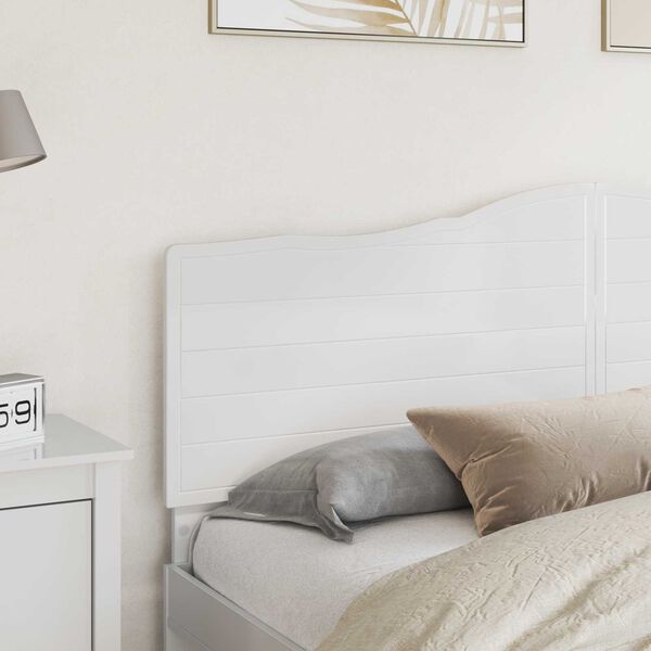vidaXL Headboard Gloss White 200 cm Engineered wood