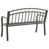 vidaXL Garden Bench Grey 120 cm Steel
