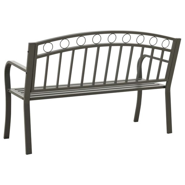 vidaXL Garden Bench Grey 120 cm Steel