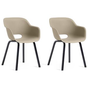 Keter Garden Chair with Metal Legs Noa 2 pcs Silver Sage