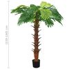 vidaXL Artificial Cycas Palm with Pot 160 cm Green