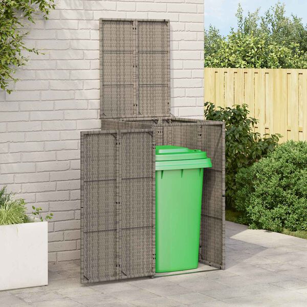 vidaXL Box Garbage Bin Box Grey 65 x 80 x 115 cm Polyethylene