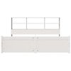 vidaXL Bookcase Bed without Mattress White 180x200 cm Super King Solid Wood Pine