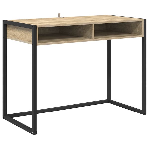 vidaXL Desk with Storage Sonoma 100 x 50 x 75 cm Engineered Wood