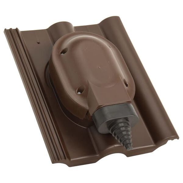 vidaXL Solar Pass-through for Frankfurt Roof Tile Brown