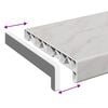 vidaXL Window Sill Marble Text -enure 80 x 25 x 4.5 cm PVC