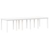 vidaXL Garden Dining Set 11 pcs White Poly rattan and Aluminium