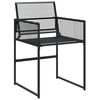 vidaXL 11 Piece Garden Dining Set Black Poly Rattan