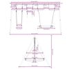 vidaXL Outdoor Swing Set with Swing, Trapeze, Saucer Swing