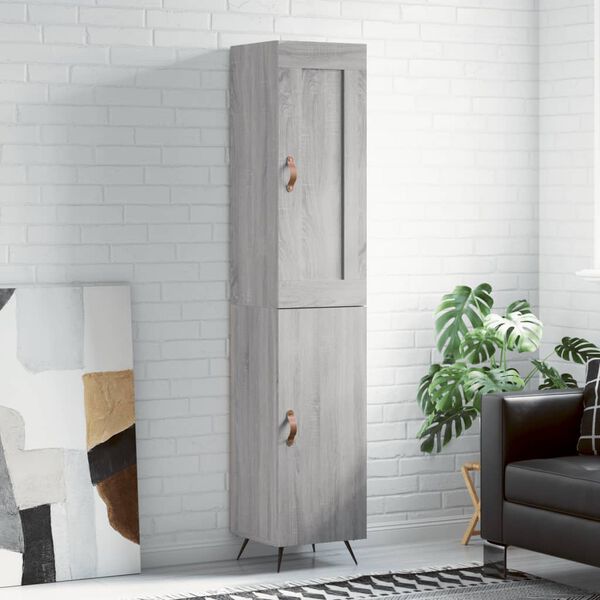 vidaXL Highboard Grey Sonoma 34.5x34x180 cm Engineered Wood