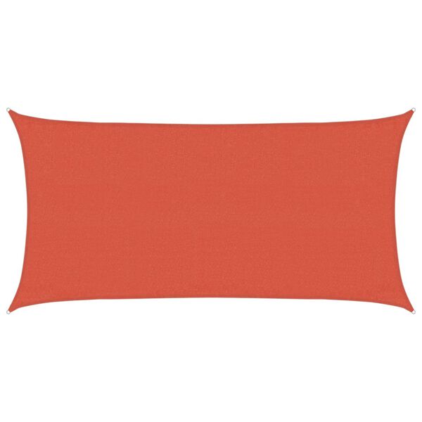 vidaXL Sunshade Sail 160 g/m² Terracotta 3x6 m HDPE