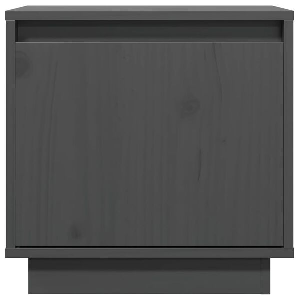 vidaXL Bedside Cabinet Grey 40x30x40 cm Solid Wood Pine