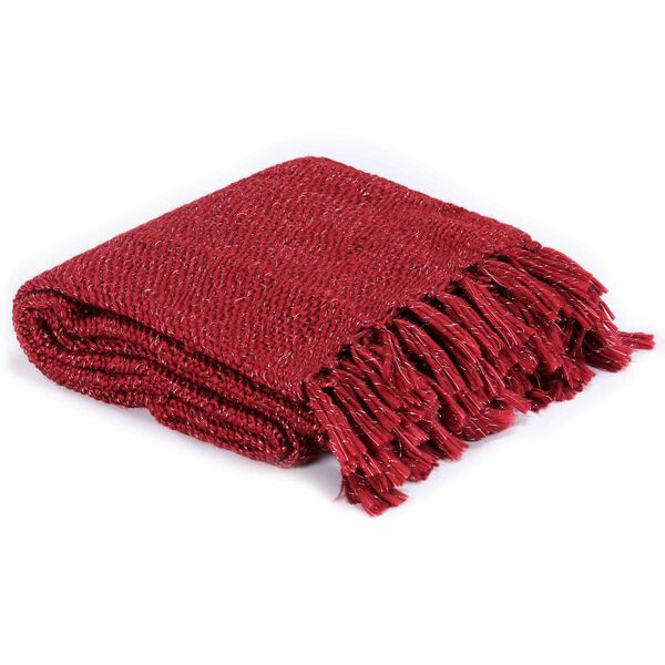 vidaXL Throw Burgundy 220 x 250 cm Polyester