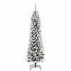 vidaXL Artificial Christmas Tree with 150 LEDs with Stand White 150 cm