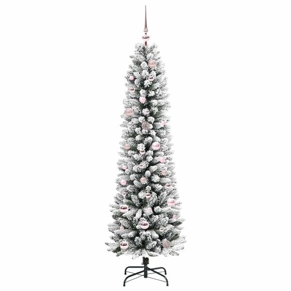 vidaXL Artificial Christmas Tree with 150 LEDs with Stand White 150 cm