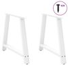 vidaXL Dining Table Legs A-Shaped 2 pcs White 100x(72-73) cm Steel