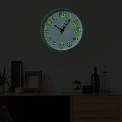 vidaXL Luminous Wall Clock White 30 cm