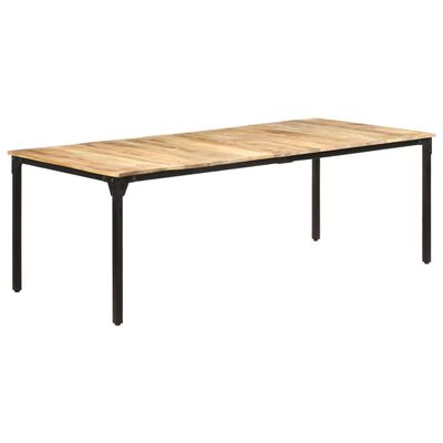 vidaXL Dining Table 220x100x76 cm Rough Mango Wood