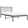 vidaXL Metal Bed Frame without Mattress with Headboard Black 100x200cm