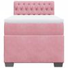 vidaXL Box Spring Bed with Mattress Pink 100x200 cm Velvet