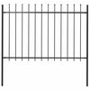 vidaXL Garden Fence Woerden with Spear Top Steel 181x120 cm Black