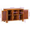 vidaXL Sideboard Multicolour 90x35x60 Solid Wood Acacia