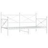 vidaXL Day Bed without Mattress White 100x200 cm Steel