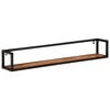 vidaXL Wall Shelves 2 pcs 110x17x17 cm Solid Wood Acacia and Iron