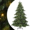 vidaXL Artificial Hinged Christmas Tree Green 240 cm PVC and Steel