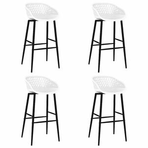 vidaXL Bar Chairs 4 pcs White