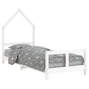 vidaXL Kids Bed Frame White 80x200 cm Solid Wood Pine