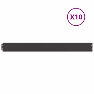 vidaXL Lawn Edging 10 pcs 10 x 103 cm Cold-rolled steel Black