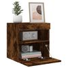 vidaXL TV Wall Cabinet with LED Lights Smoked Oak 40x30x40 cm