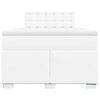 vidaXL Box Spring Bed with Mattress White 120x190 cm Faux Leather