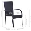 vidaXL 5 Piece Garden Dining Set Black