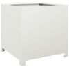 vidaXL Garden Planter White 50x50x50 cm Steel