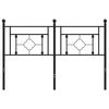 vidaXL Metal Replace Headboard Black 140 cm
